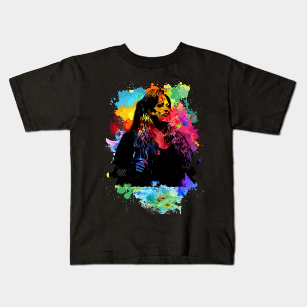 Wynonna Judd - Watercolour Art Styles Kids T-Shirt by sgregory project